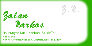 zalan markos business card